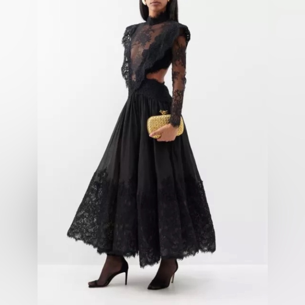 Zimmermann Runway Sensory Lace Linen and Silk Gown - Picture 10 of 16